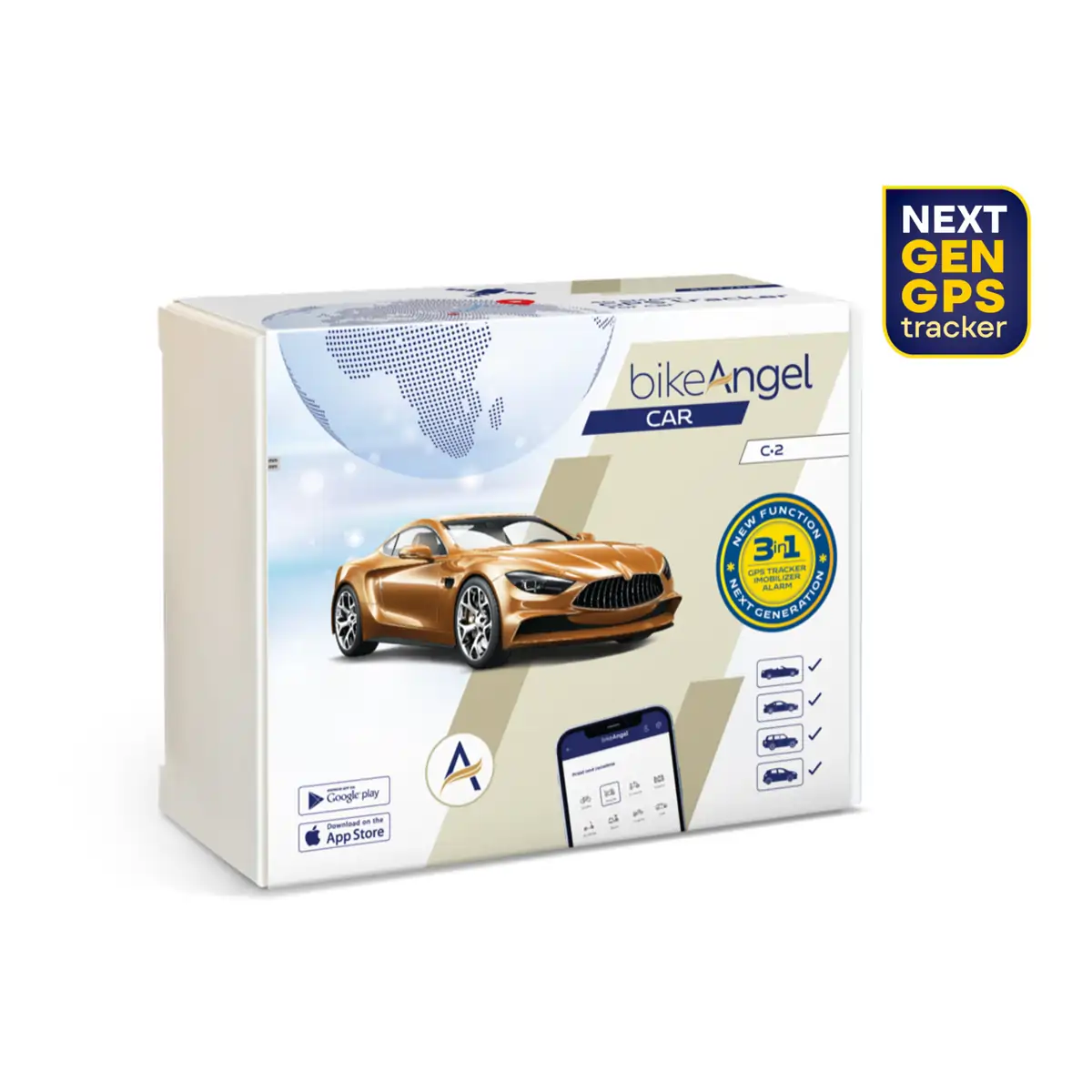 GPS lokátor bikeAngel pre automobil - Next Generation - pokrytie Europe Plus